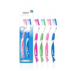 4 Pack Tongue Cleaner&Cup Polishing Family Pack Toothbrush