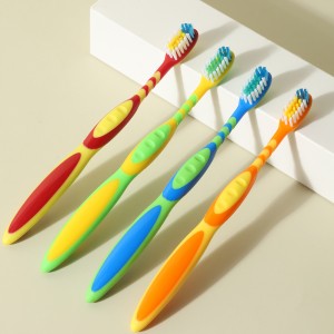 Home Use Fade Color Bristles Toothbrush