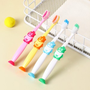 Oral Care Product Silicone Handle Non-Slip Kids  Toothbrush