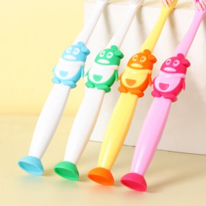 Oral Care Product Silicone Handle Non-Slip Kids  Toothbrush