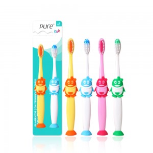 Oral Care Product Silicone Handle Non-Slip Kids  Toothbrush