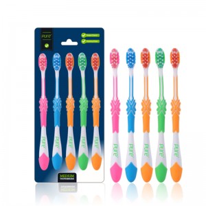 Teeth Clean Silicone Handle Slim Soft Toothbrush