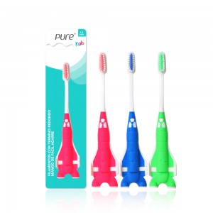 Oral Care Product Silicone Handle Non-Slip Kids  Toothbrush