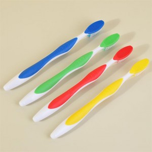 Free sample for FDA Approval Teeth Cleaning Adult Nylon Bristles Custom Logo Tongue Scraper Toothbrush