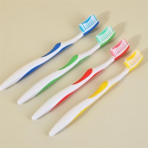 China wholesale OEM Big Brush Head Color Spiral Bristle Adult Manual Toothbrush