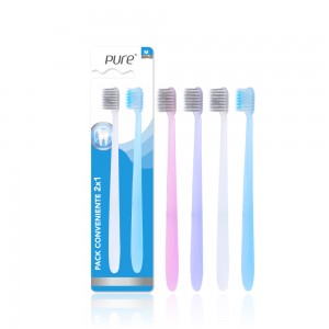 4pcs Candy Color Family Toothbrush Adult Toothbrush